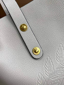 Burberry Embossed Crest Leather Tote