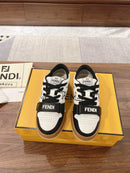 Fendi Match Black leather low-tops