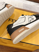 Fendi Match Black leather low-tops