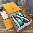 Trainer Monogram strap Black White Green