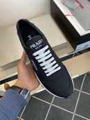 Prada PRAX 01 Sneakers Re-Nylon Brushed Leather Black White (Pronta entrega)