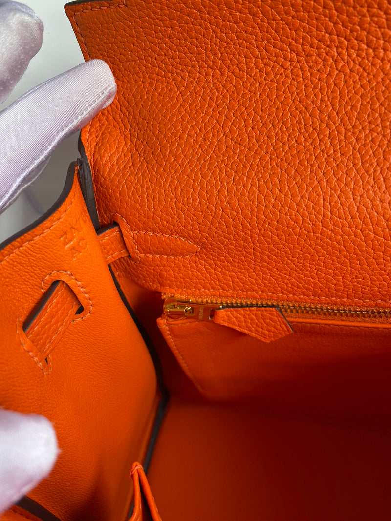 Bolsa Hermes Kelly Orange 25cm (Pronta Entrega)