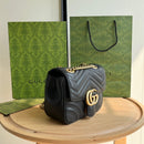 Gucci GG Marmont Mini Shoulder Bag Matelasse Chevron Black