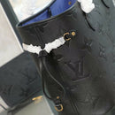 Lv Neverfull MM Empreinte Leather Black