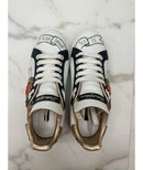 Dolce & Gabbana Portofino Graffiti-Print Sneakers Gold