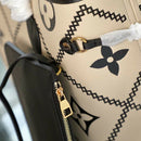 Lv Neverfull MM Monogram Empriente Cream/Black