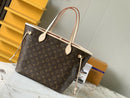 Lv Neverfull Inside Out MM  Beige and Red