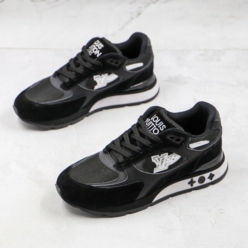 Run Away Sneakers Suede with Mesh Black