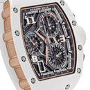 Cronógrafo interno Richard Mille RM 72-01 estilo de vida cerâmica branca-